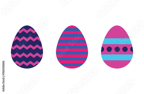 Illustration easter egg with cyber color palette