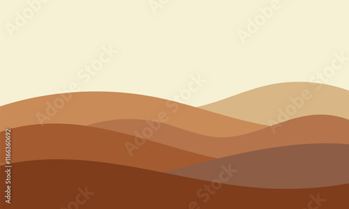 Illustration background desert view landscape unique design