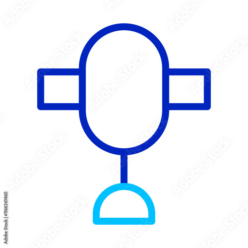 Microphone icon for podcasting and audio recording. Concept of communication, broadcasting, and entertainment.