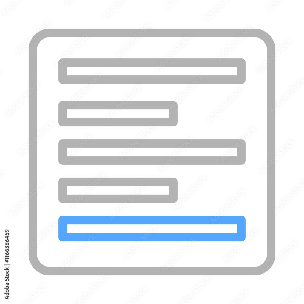Document icon with text lines. Concept of writing, editing, and communication. Document icon with text lines. Concept of writing, editing, and communication.