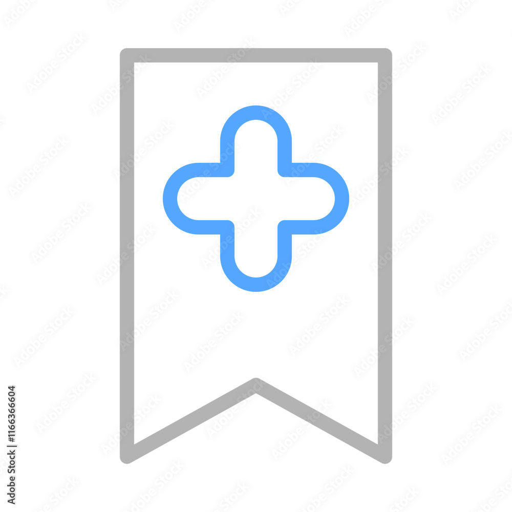 Obraz premium Bookmark with plus sign. Concept of add, save, and favorite.