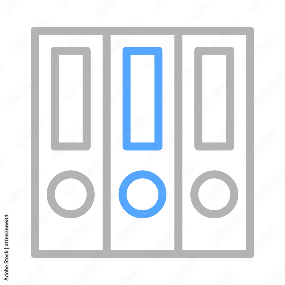 Binders icon illustration. Concept of organization, documentation, and archiving. Binders icon illustration. Concept of organization, documentation, and archiving.