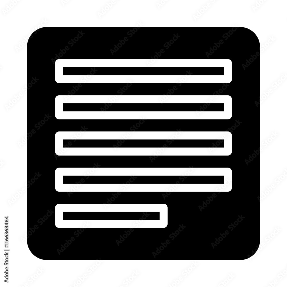 Text document icon. Concept of writing, editing, and communication. Text document icon. Concept of writing, editing, and communication.