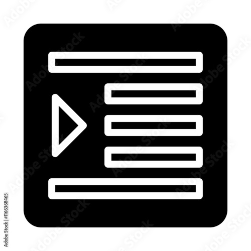 Indentation icon for text formatting. Concept of editing, writing, and alignment.