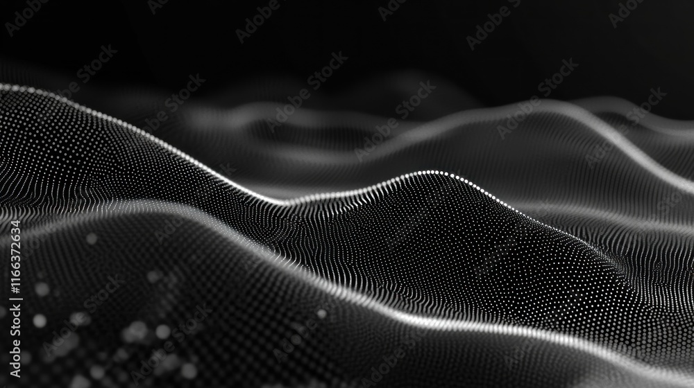 Abstract Digital Waves: A Monochromatic Exploration of Data Visualization Abstract Digital Waves: A Monochromatic Exploration of Data Visualization