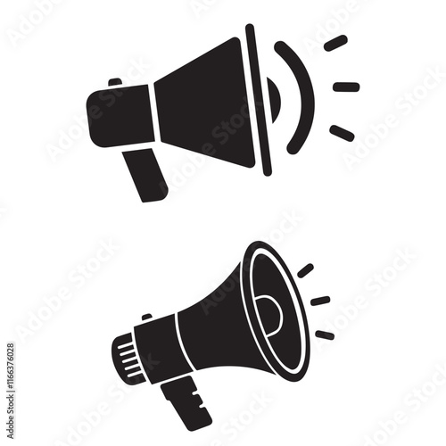 Megaphone vector icon - Communication and Announcement Symbol