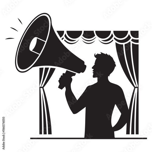 Megaphone Speaker Vector Illustration