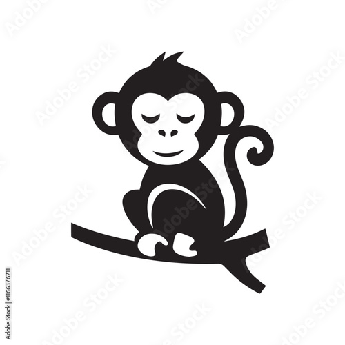 Monkey vector Illustration cartoon animal design