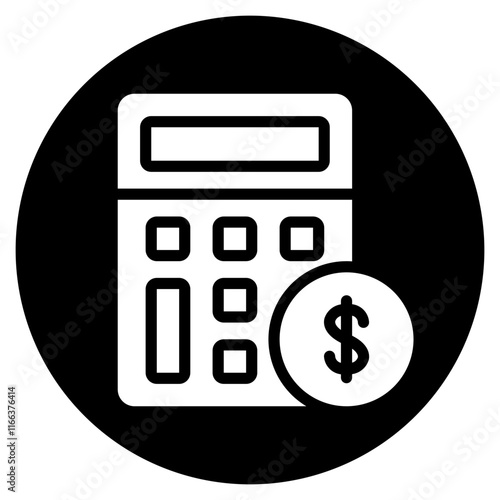 calculating glyph icon