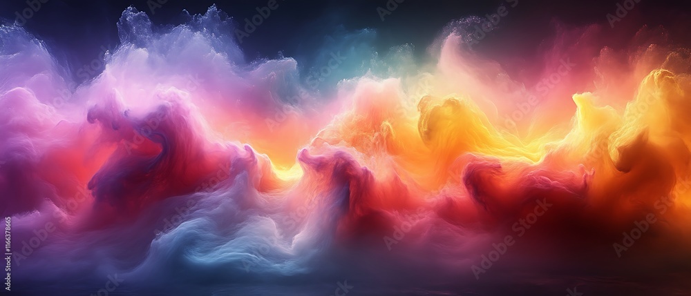 Vibrant, colorful cloudscape. Vibrant, colorful cloudscape.