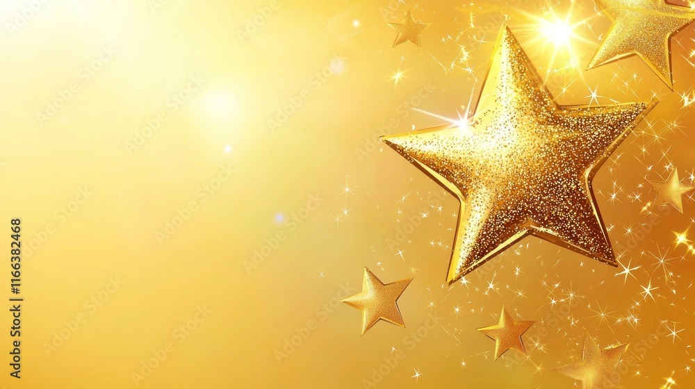 Golden Starry Celebration: A Festive Background Golden Starry Celebration: A Festive Background