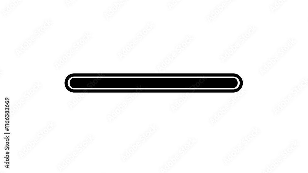 Animated Loading Bar on white and black background . Simple Progress bar design interface Animated Loading Bar on white and black background . Simple Progress bar design interface