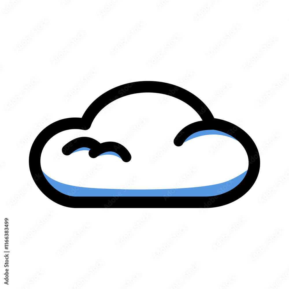 Blue cloud. Natural, sky, weather concepts. Flat vector design isolated illustration. Blue cloud. Natural, sky, weather concepts. Flat vector design isolated illustration.