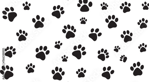 Cat and Dog Paw Print Vector Trail - Animal Footprint set Design for T-Shirts, Patterns, Websites, and More