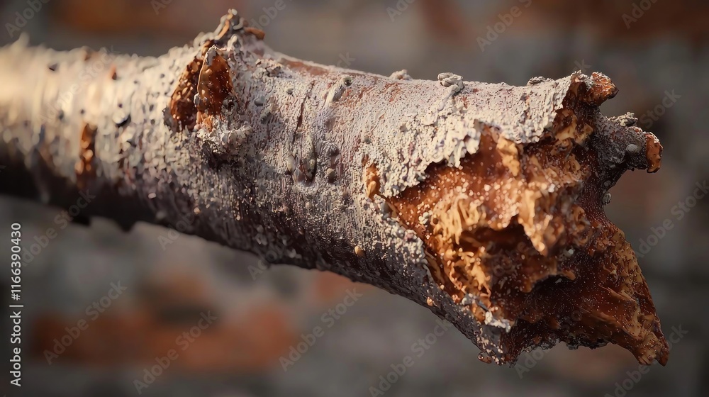 Close-up of a textured, rusted metal surface with decay. Close-up of a textured, rusted metal surface with decay.