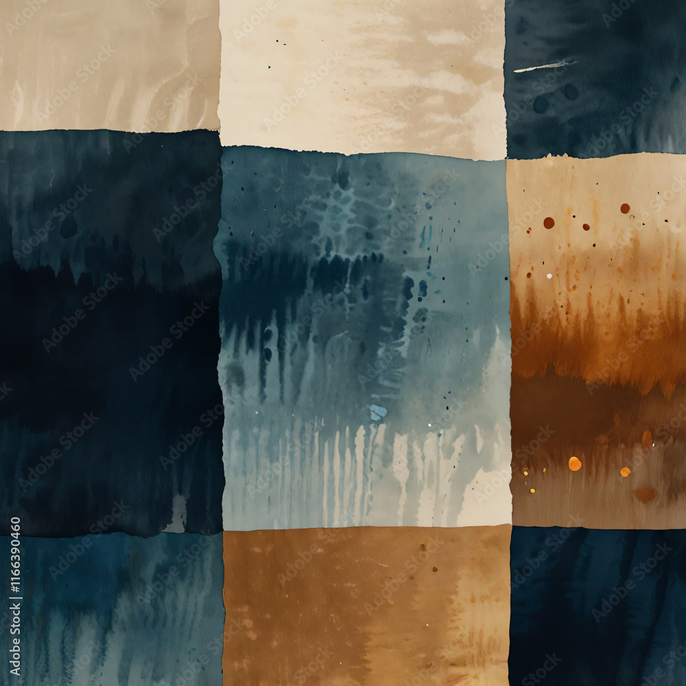 Naklejka premium The blue abstract illustration features dynamic, organic patterns.