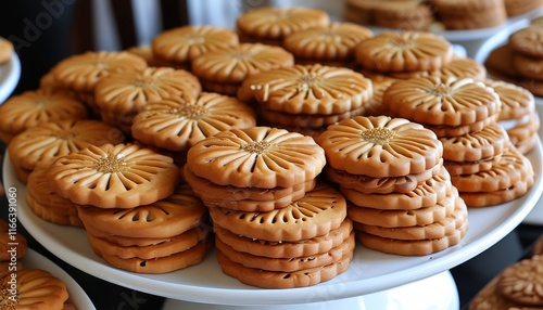 Wallpaper Mural Delicious Aromatic Spiced Cookies on a Decorative Plate Displayed for Enjoyment and Sharing Torontodigital.ca
