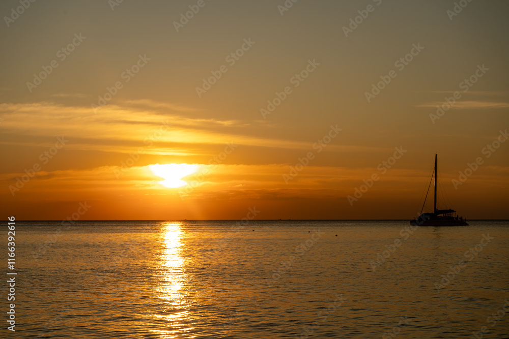sunset over the sea sunset over the sea