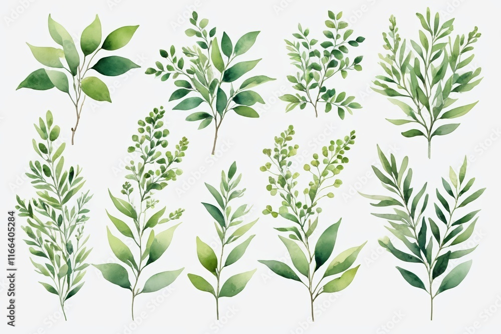 custom made wallpaper toronto digitala close up of a bunch of green leaves on a white background