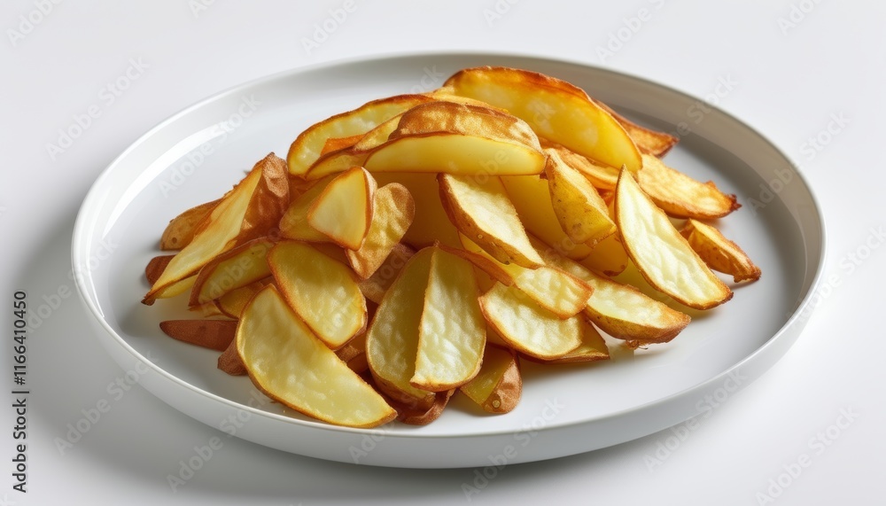 Layered Potato Slices on Plate for Delicious Culinary Presentation and Recipe Inspiration Layered Potato Slices on Plate for Delicious Culinary Presentation and Recipe Inspiration