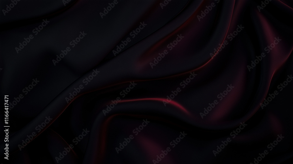 Fototapeta premium Opulent Burgundy Silk Satin Drapes - A Luxurious Texture for High-End Fashion and Design.