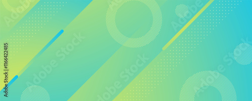 Abstract gradient green tosca geometric shapes background