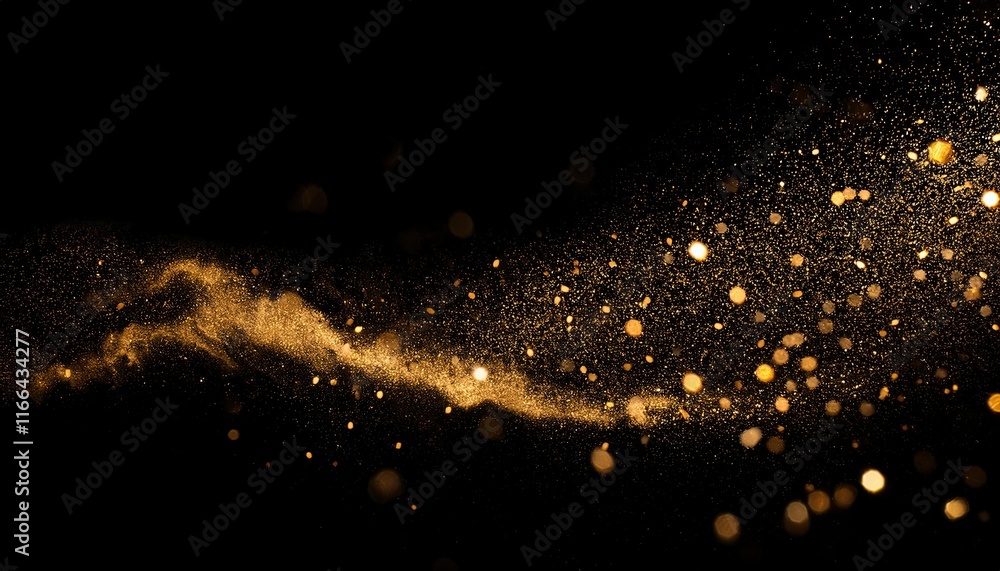Golden Dust Trail: A Celestial Dance of Light and Sparkle Golden Dust Trail: A Celestial Dance of Light and Sparkle