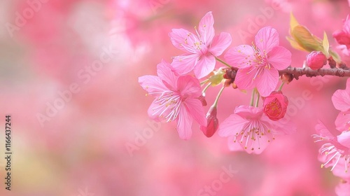 Delicate Pink Blossoms: A Serene Springtime Scene