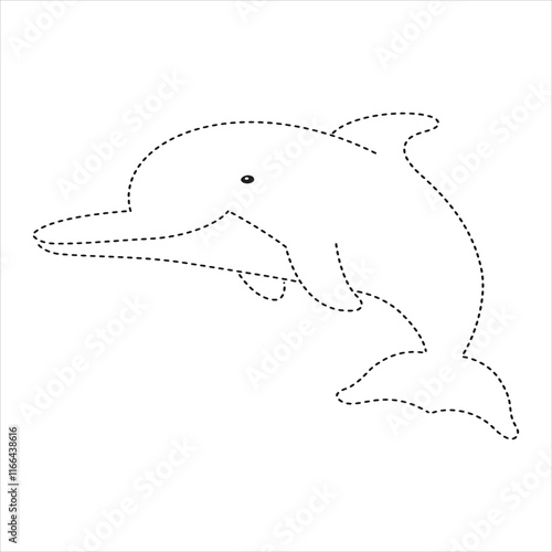 silhouette of a whale on white background photo