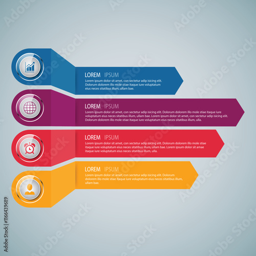 infographic template office sales marketing theme vector