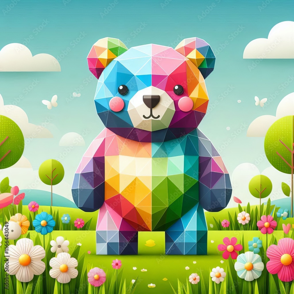 Obraz premium Geometric Bear
