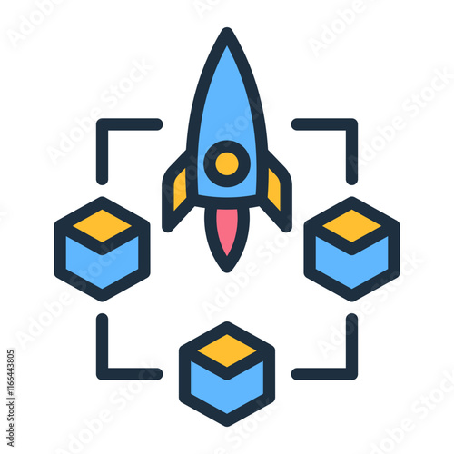 Blockchain Startup Icon