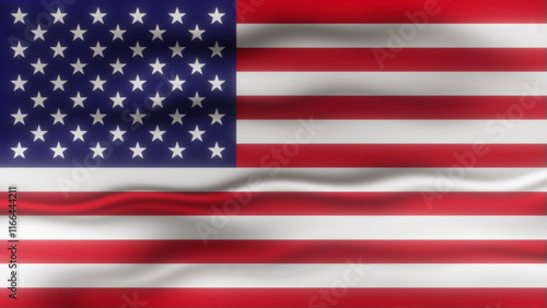 USA flag with textured ripples and vibrant colors
