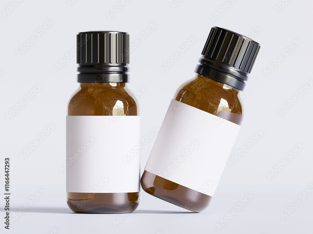 Realistic 3D render of bottle for place Aromatic, Aromatherapy, Natural Ingredients, Candle Making Scent, Skin Safe Realistic 3D render of bottle for place Aromatic, Aromatherapy, Natural Ingredients, Candle Making Scent, Skin Safe