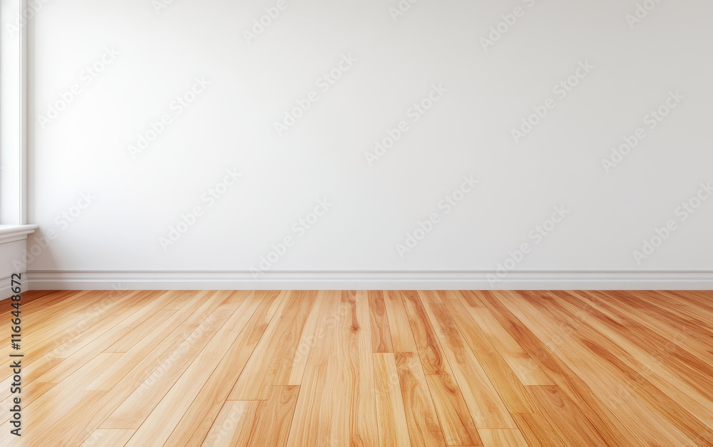 spacious room with clean lines, featuring polished wooden flooring and bright, empty wall. Ideal for various uses spacious room with clean lines, featuring polished wooden flooring and bright, empty wall. Ideal for various uses