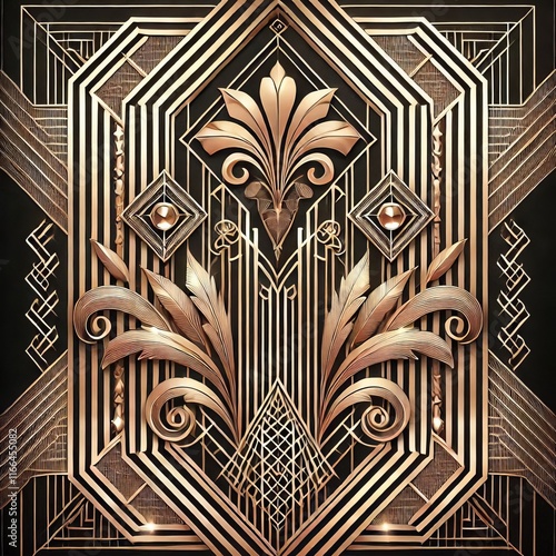 I Art Deco Geometric Elegant Luxurious