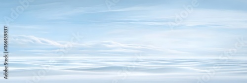 Serene Winter Landscape: Snow, Sky, Clouds