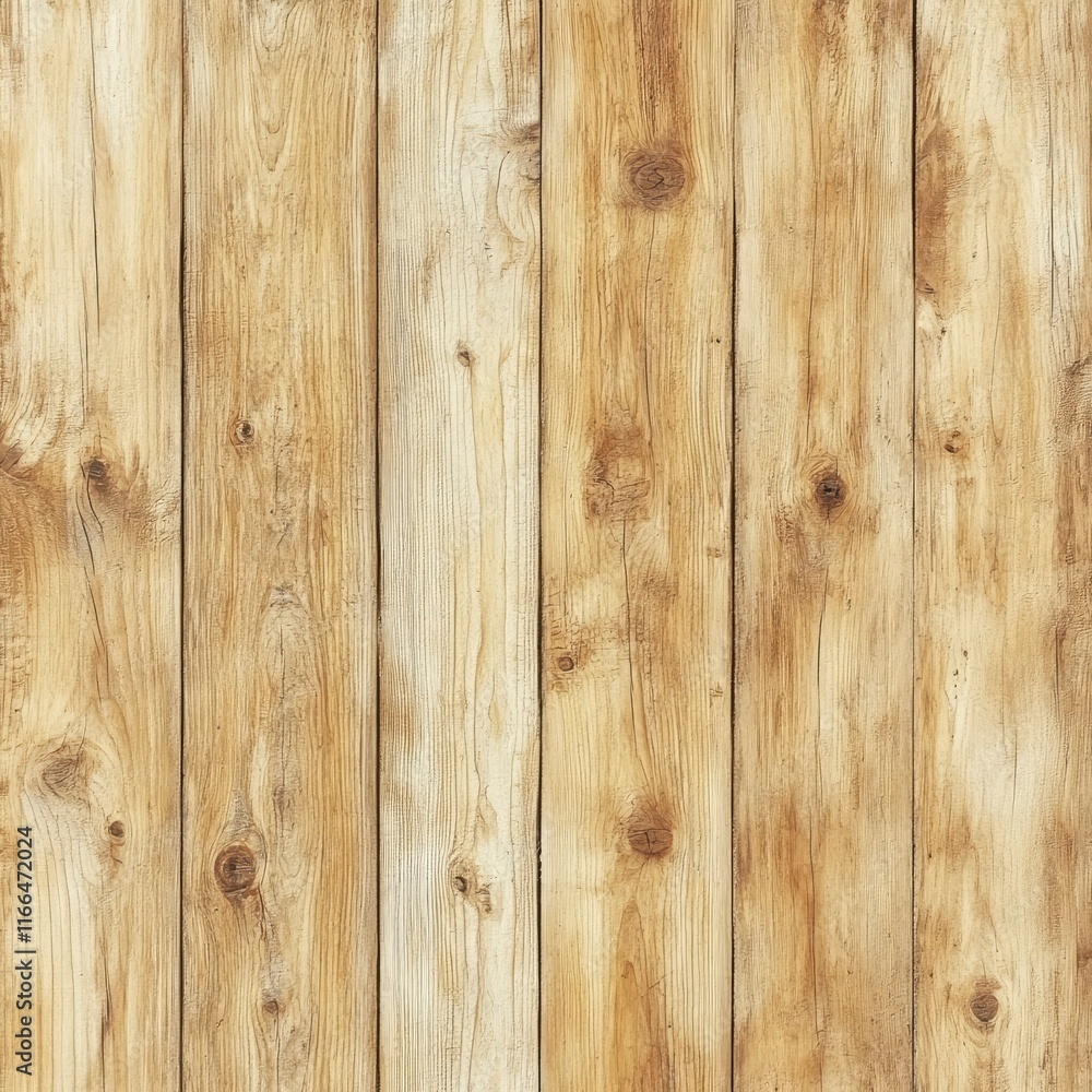 Naklejka premium Seamless Light Brown Wooden Planks Texture Background