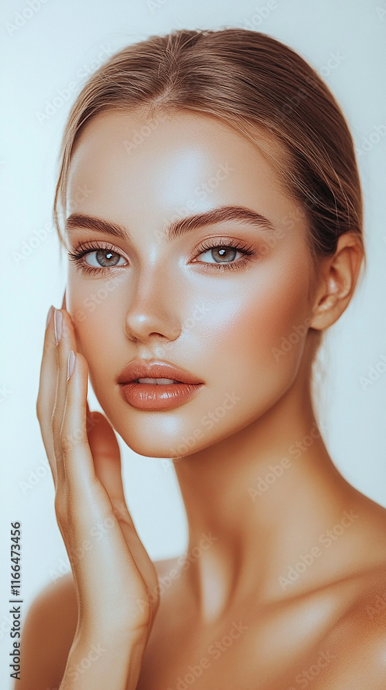 close up portrait of a woman	
