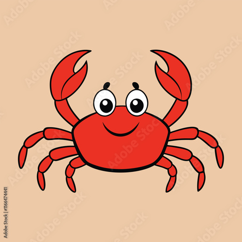 crab cartoon isolated on white