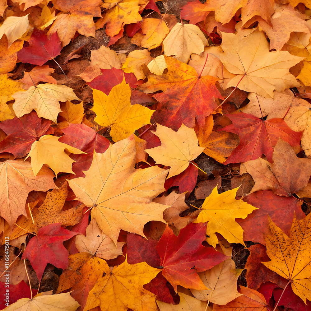 Closeup of vibrant autumn leaves with blurred background Closeup of vibrant autumn leaves with blurred background