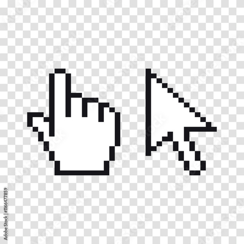 Mouse cursor icon set. Vector illustration