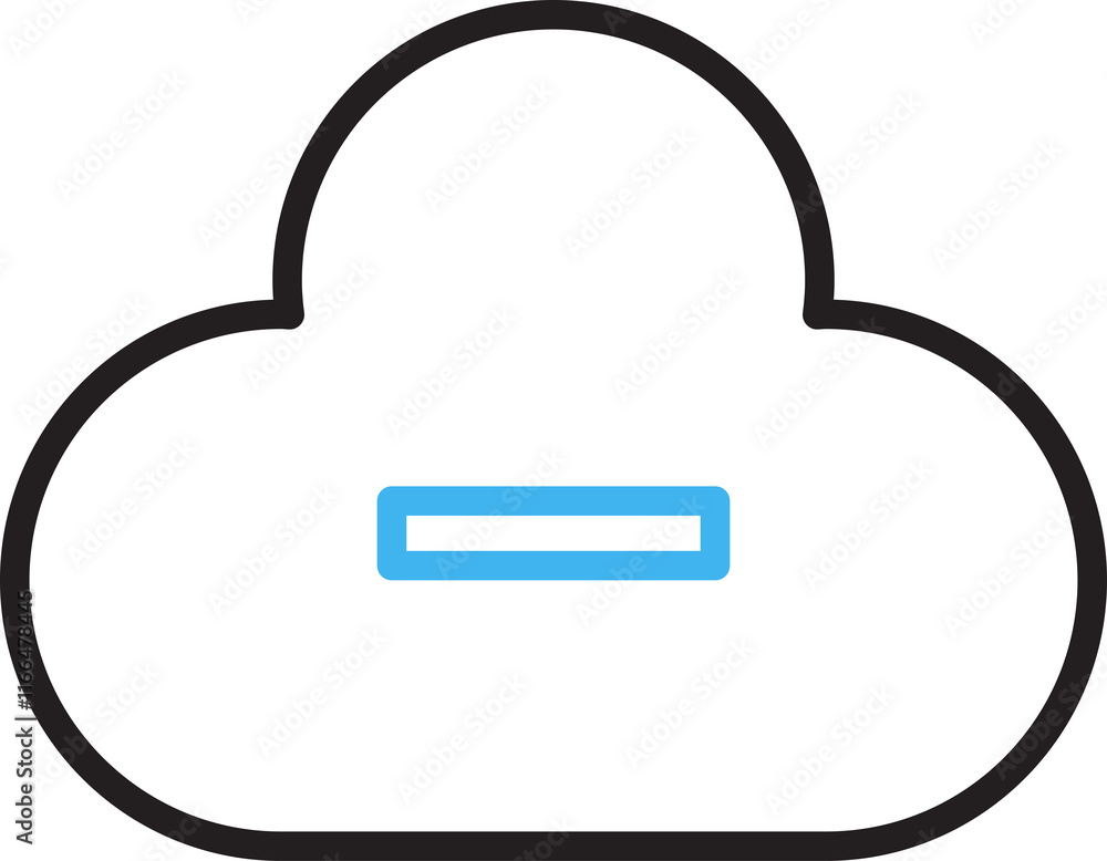 Cloud and Minus Line Icon
Cloud and Minus Line Icon