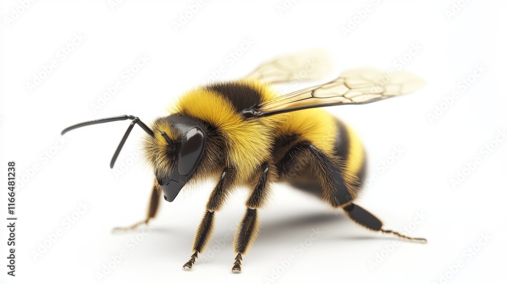 cute animation of bee full body stock image, isolated on a white background cute animation of bee full body stock image, isolated on a white background