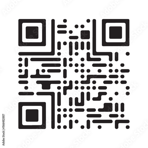 Fake QR code scan vector illustration