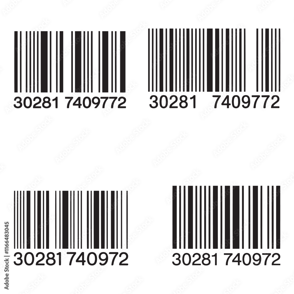 barcodes isolated on white background Vector barcodes isolated on white background Vector