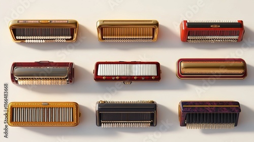 Collection of Vintage Accordions: A Showcase of Musical Heritage photo