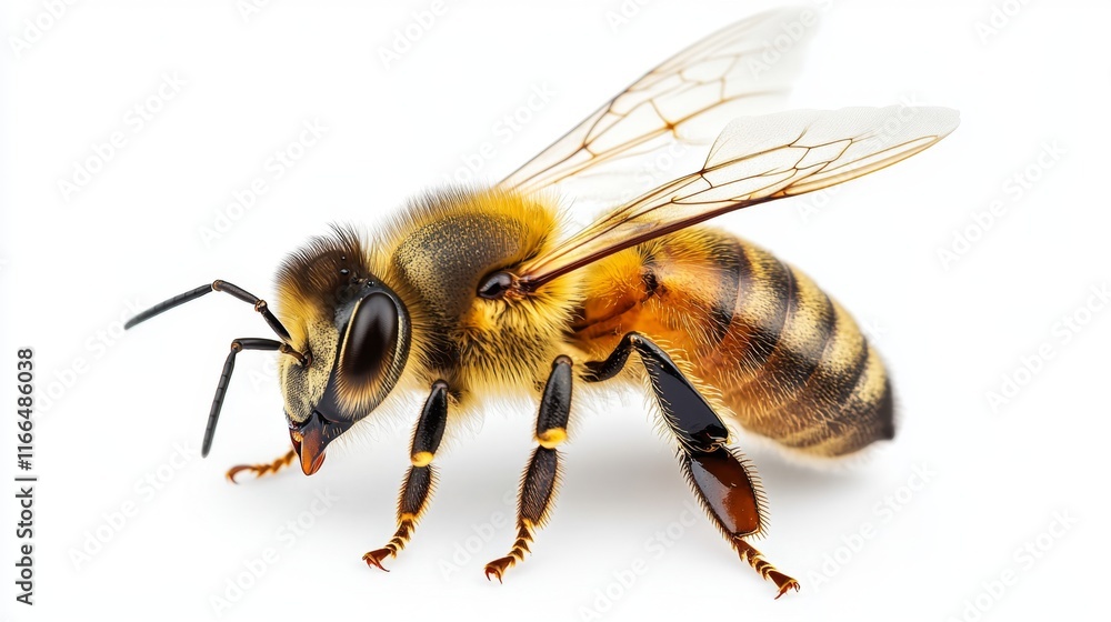 cute animation of honey bee full body stock image, isolated on a white background cute animation of honey bee full body stock image, isolated on a white background