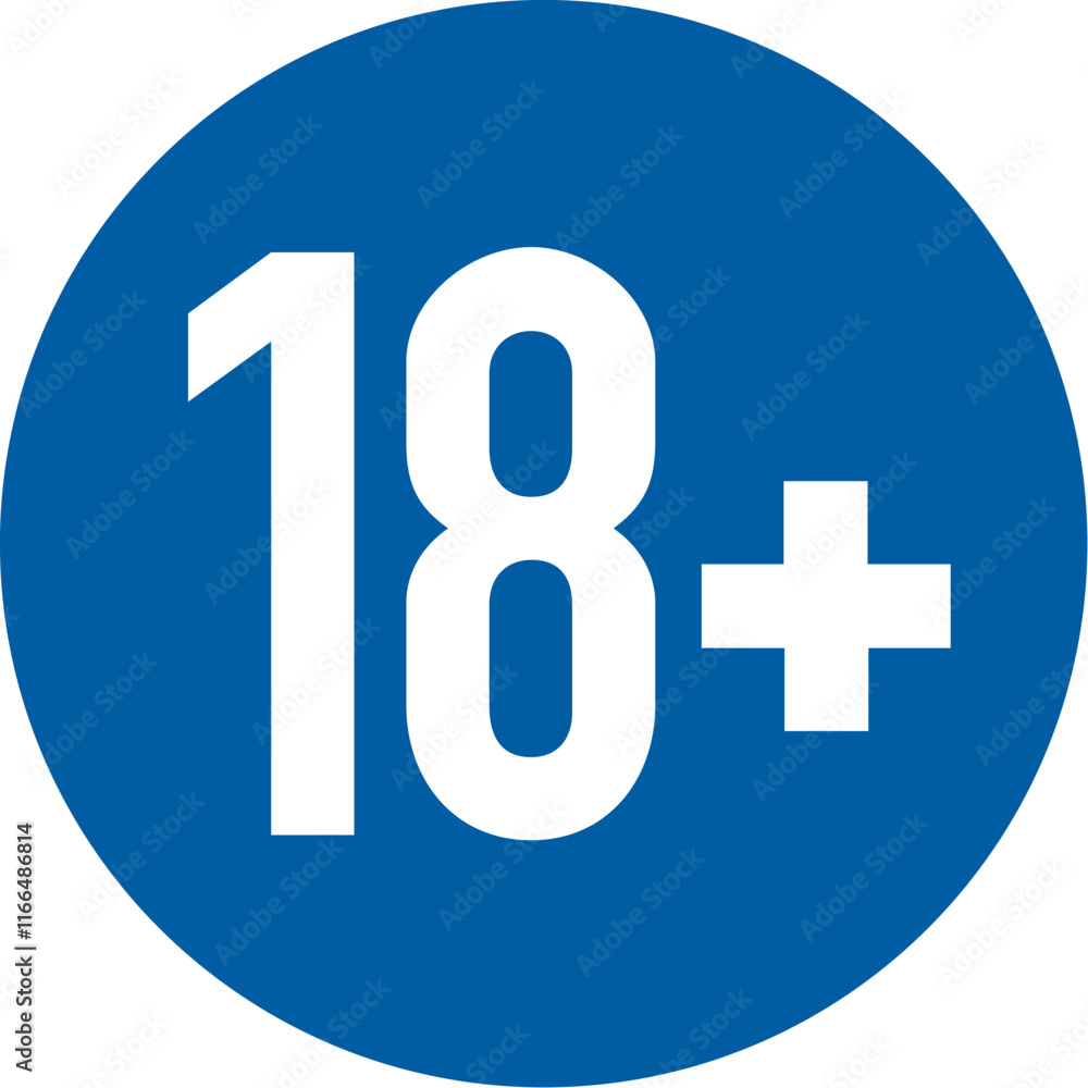 Fototapeta premium 18 only sign