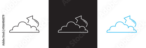 Waste icon set. isolated on white and black background. vector illustration. EPS 10